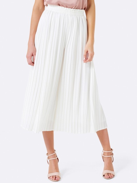 

Forever New Women White Loose Fit Solid Culottes