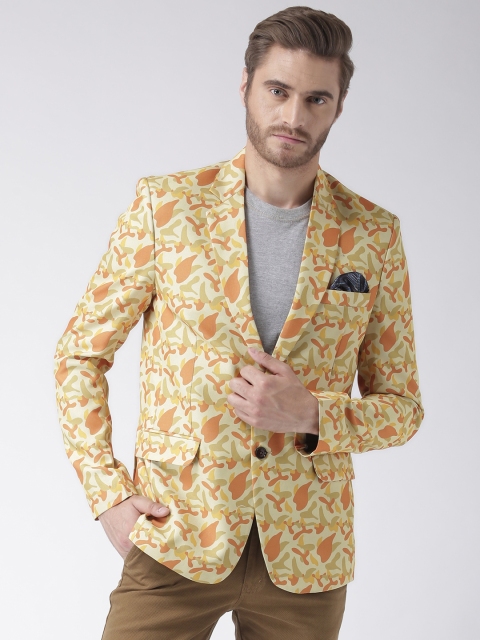 

Hangup Multicoloured Printed Single-Breasted Blazer, Multi