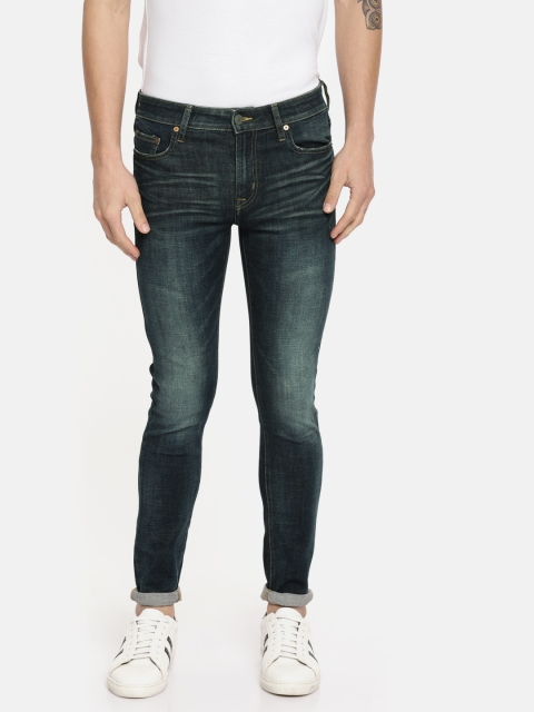 

AMERICAN EAGLE OUTFITTERS Men Blue Skinny Fit Mid-Rise Clean Look Stretchable Jeans