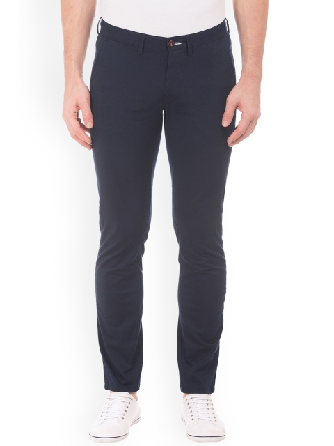 

GANT Men Navy Blue Slim Fit Solid Regular Trousers