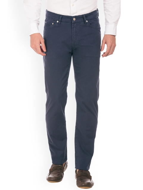 

GANT Men Blue Slim Fit Solid Regular Trousers