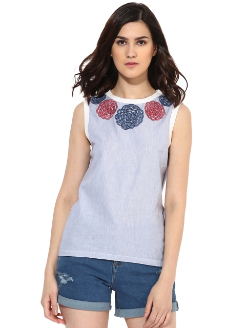 

Magzayra Women Blue Solid Top