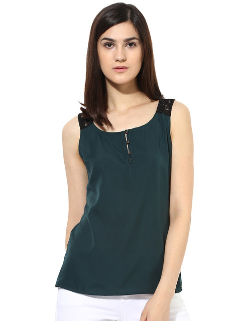 

Magzayra Women Green Solid Top