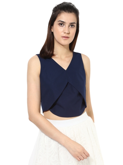 

Magzayra Women Navy Blue Solid Top