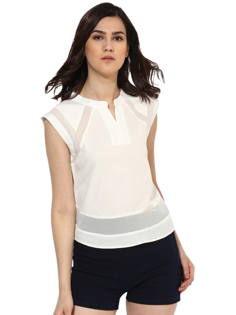 

Magzayra Women White Solid Top