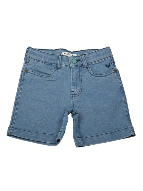 

Allen Solly Junior Boys Blue Solid Regular Fit Denim Shorts