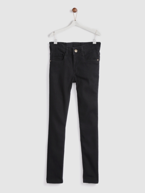 

YK Boys Black Regular Fit Mid-Rise Clean Look Stretchable Jeans