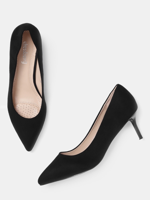 

DressBerry Women Black Solid Pumps