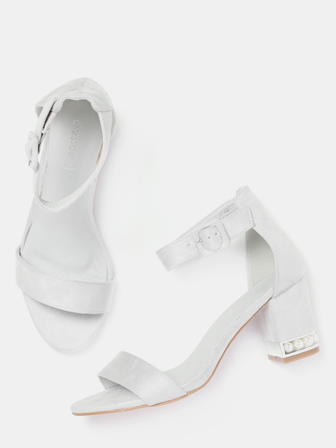 

DressBerry Women Grey Solid Heels