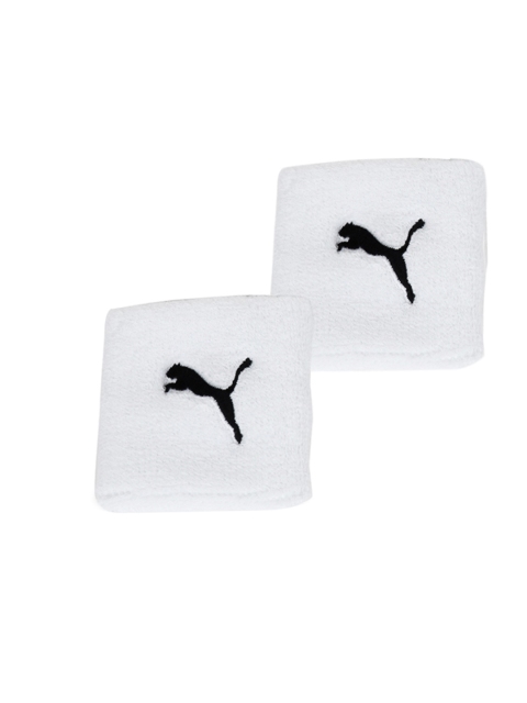 

Puma Unisex White Set Of 2 Fundamentals Wristbands Core
