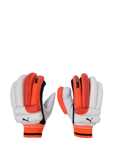 

Puma Men Coral Red & White EVO 6 Batting Gloves