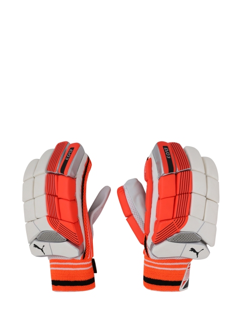 

Puma Men Orange & White EVO 3 Leather Batting Gloves