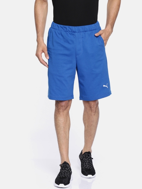 

Puma Men Blue Solid Regular Fit Sports Shorts