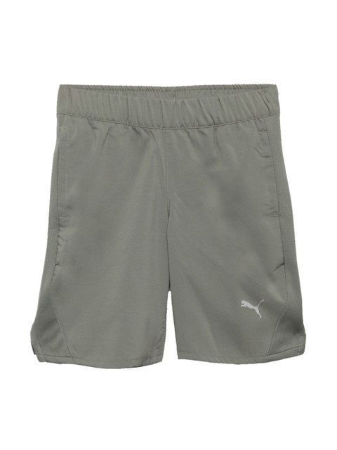 

Puma Boys Grey Solid Regular Fit Sports Shorts