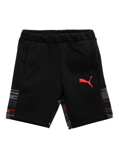 

Puma Boys Black Solid Regular Fit Sports Shorts