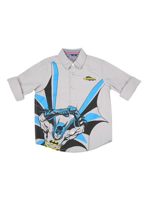 

Allen Solly Junior Boys Grey Regular Fit Printed Casual Shirt