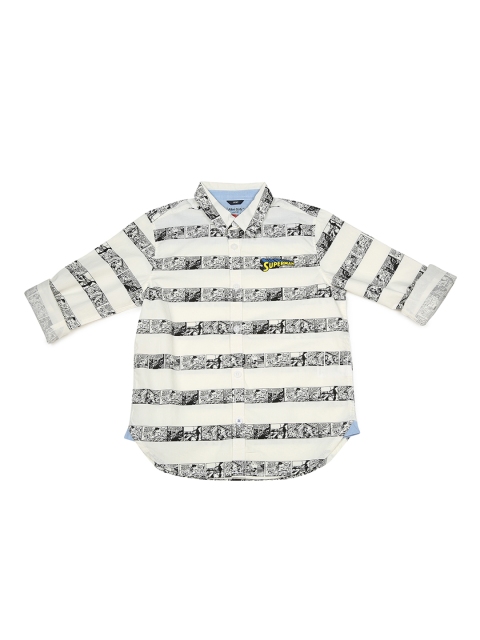 

Allen Solly Junior Boys Off-White & Black Regular Fit Printed Casual Shirt