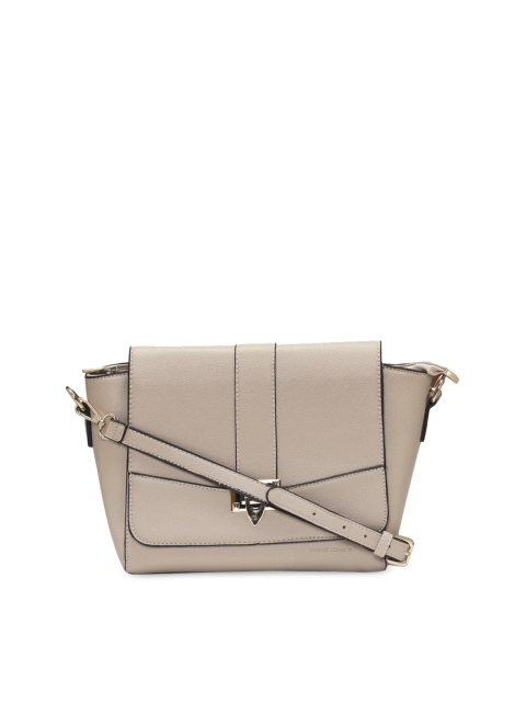 

David Jones Beige Solid Shoulder Bag
