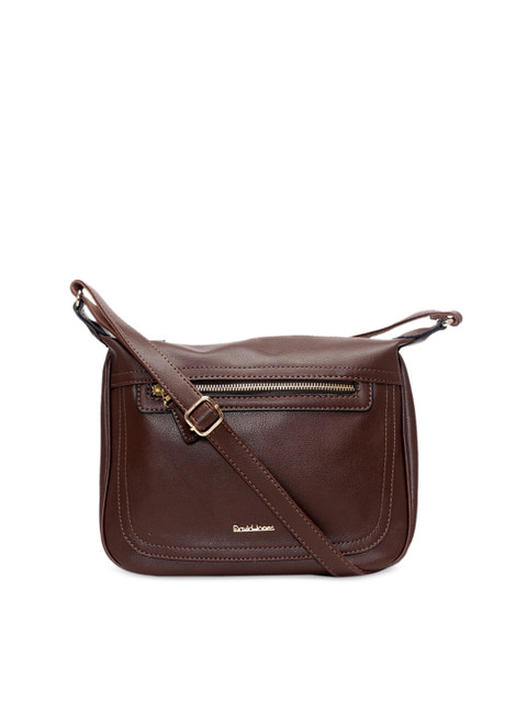

David Jones Brown Solid Sling Bag