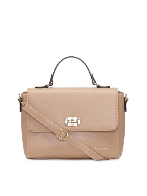 

David Jones Beige Solid Shoulder Bag
