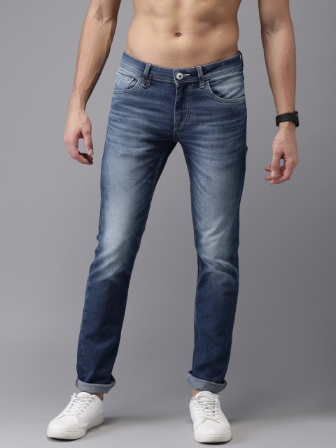 

Flying Machine Men Blue Tapered Fit Mid-Rise Clean Look Stretchable Jeans