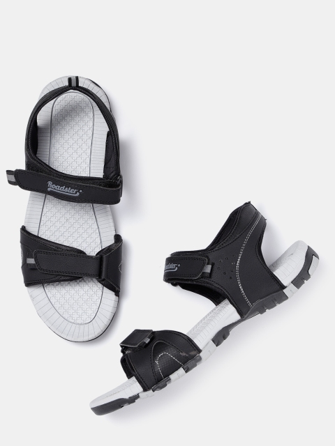 

Roadster Men Black Sports Sandals