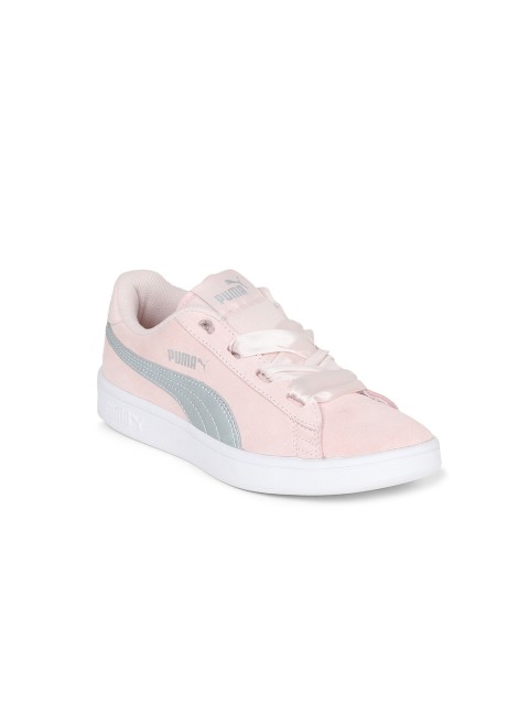 

Puma Women Pink Smash v2 Ribbon Jr Sneakers