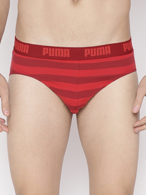 

Puma Men Red Striped Brief IN91886502