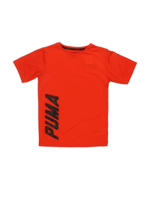 

Puma Boys Red Solid Round Neck T-shirt