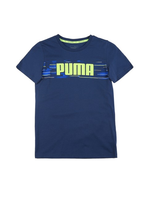 

Puma Boys Blue Printed Round Neck T-shirt