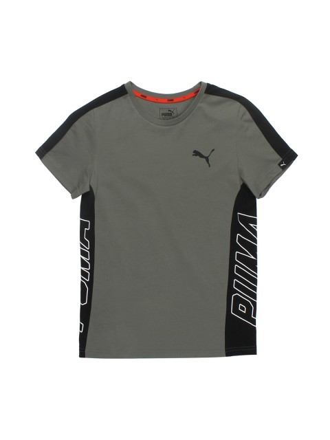 

Puma Boys Grey & Black STYLE Colourblocked Round Neck T-shirt