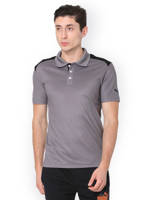 

Puma Men Grey Solid Polo Collar T-shirt