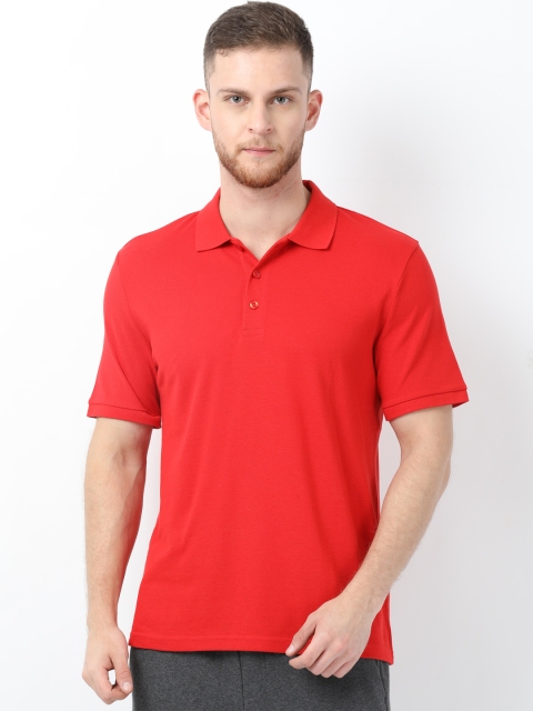 

Puma Men Red Solid Polo Collar T-shirt