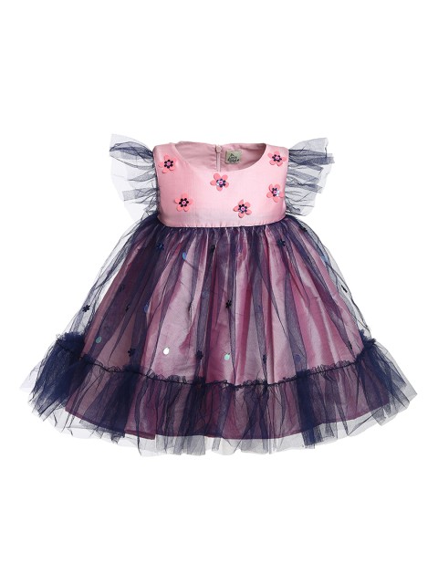 

A Little Fable Girls Navy Blue Dreamy Flare Dress