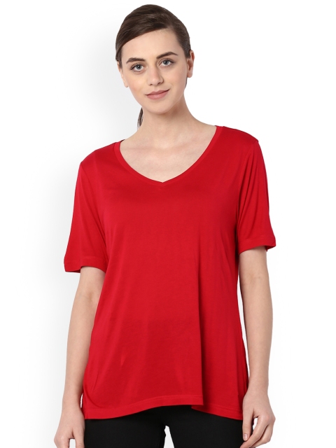 

Van Heusen Woman Women Red Solid Top