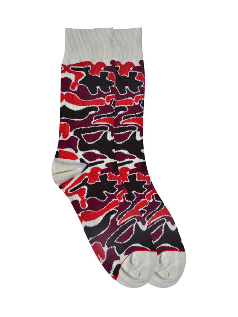 

Soxytoes Men Maroon & Red Cotton Above Ankle Length Socks