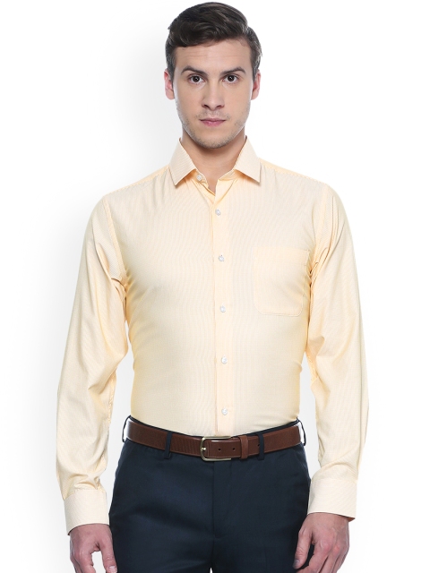 

Peter England Men Yellow Slim Fit Striped Formal Shirt