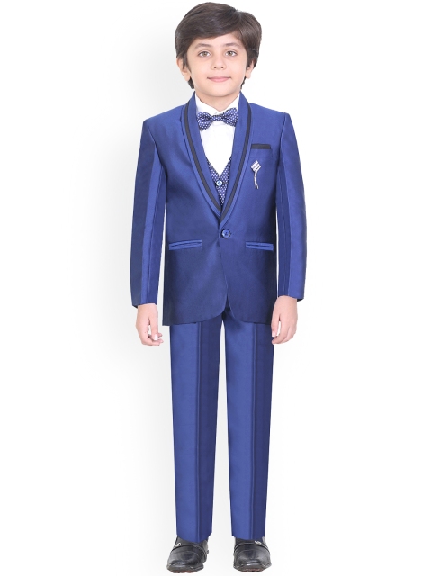 

Jeetethnics Navy Blue Boys Suit Set