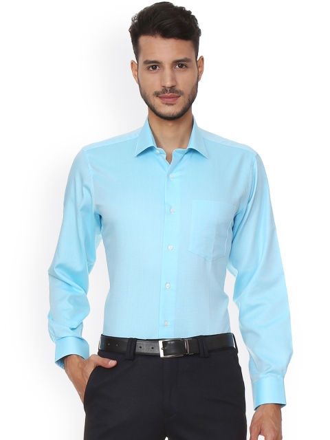 

Van Heusen Men Blue Regular Fit Self Design Formal Shirt