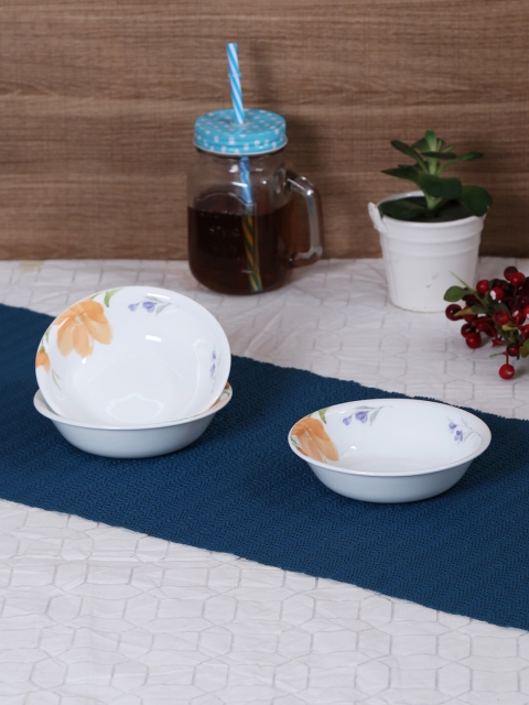 

Corelle Set of 6 White Printed Glass Bowl Set