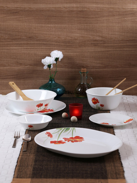 

Corelle White 21 Pieces Printed Glass Dinner Set