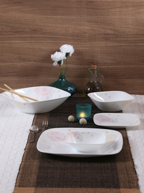 

Corelle White Printed Glass Set