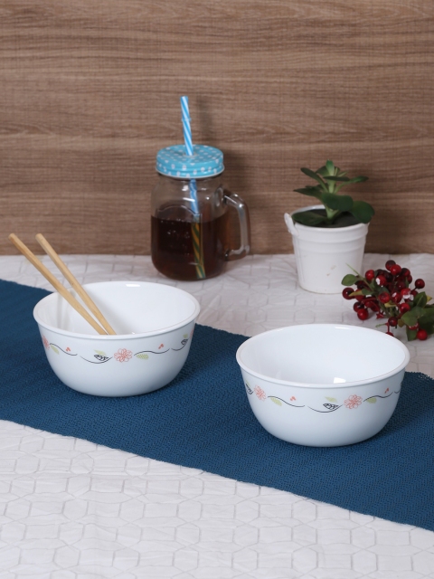 

Corelle White & Blue 3-Pieces Printed Glass Bowls Set