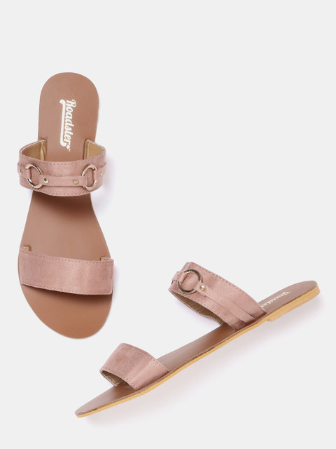 

Roadster Women Pink Solid Open Toe Flats