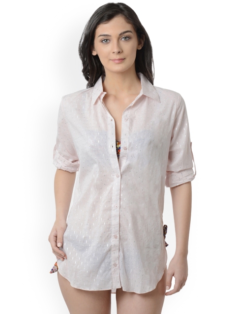 

Da Intimo Women Pink Cover-Up Shirt