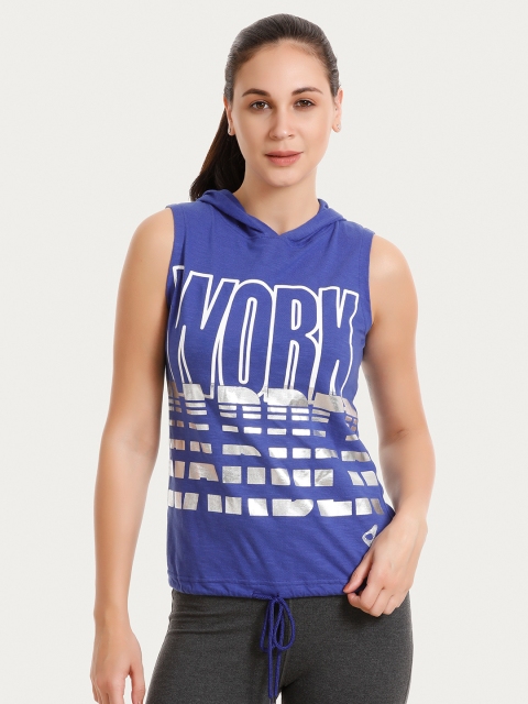 

Zelocity by Zivame Women Blue Printed Tank Top