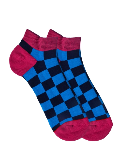 

Soxytoes Men Blue Checked Socks