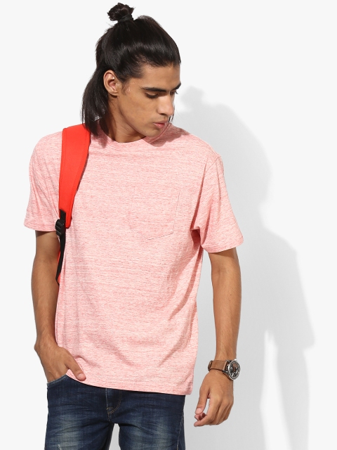 

Marks & Spencer Men Coral Pink Regular Fit Round Neck T-shirt