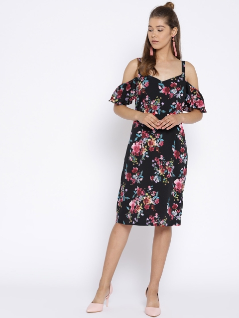 

OVS Women Black & Red Printed Sheath Dress