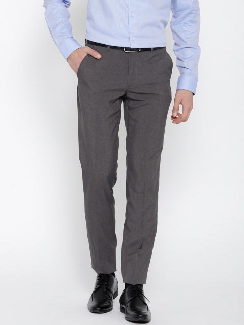 

OVS Men Grey Regular Fit Solid Formal Trousers